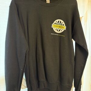 Gildan Black Crewneck Sweatshirt with Yellow Logo